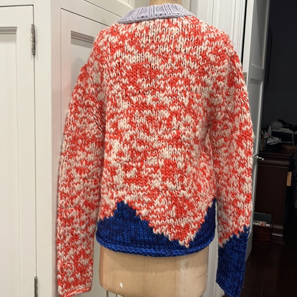 New with tag BURBERRY crew knit jumper in bright red - Picture 6 of 6